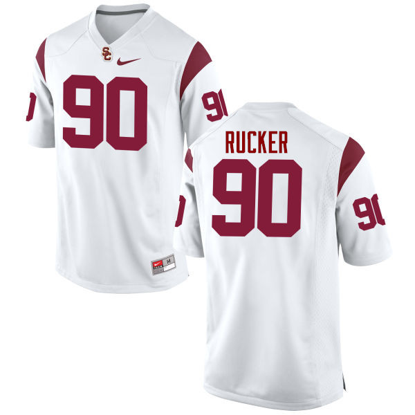 Men #90 Frostee Rucker USC Trojans College Football Jerseys-White